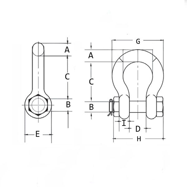 RIGGING Bolt Type Anchor Shackle