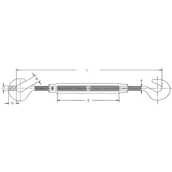 U.S. HOOK& HOOK TURNBUCKLE