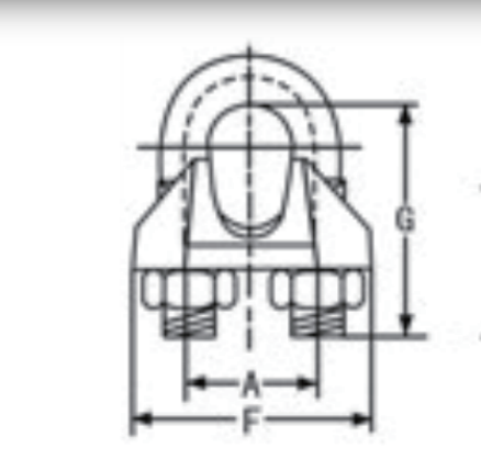 DIN 741 GALVANIZED MALLEABLE WIRE ROPE CLIPS